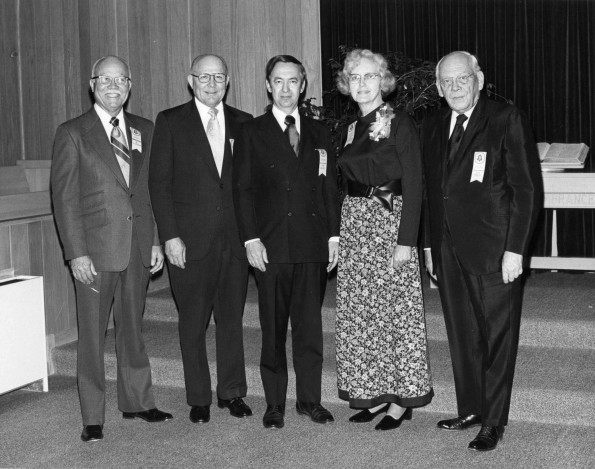 [Hall of Fame recipients at Andrews University's 1974 alumni homecoming]