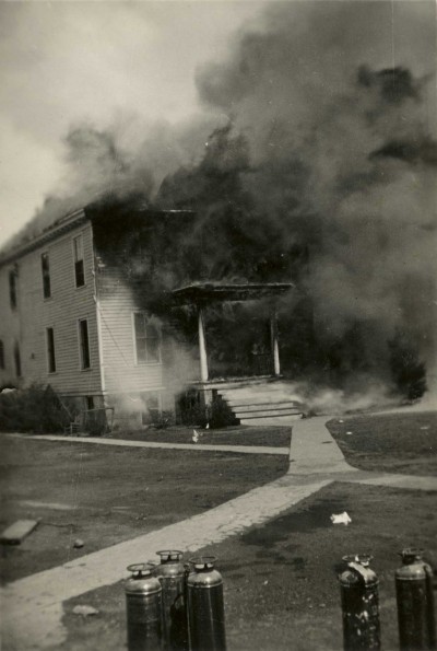 Shenandoah Valley Academy Boy's Dormitory on fire