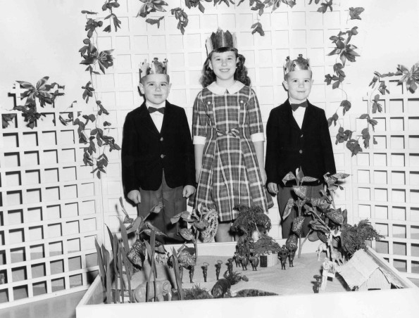 [Three children at Sabbath School at Pioneer Memorial Church]