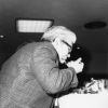 [Sakae Kubo eating a meal at Andrews University's 1972 alumni homecoming]