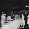 Food line at the Andrews University alumni Homecoming banquet, 1960