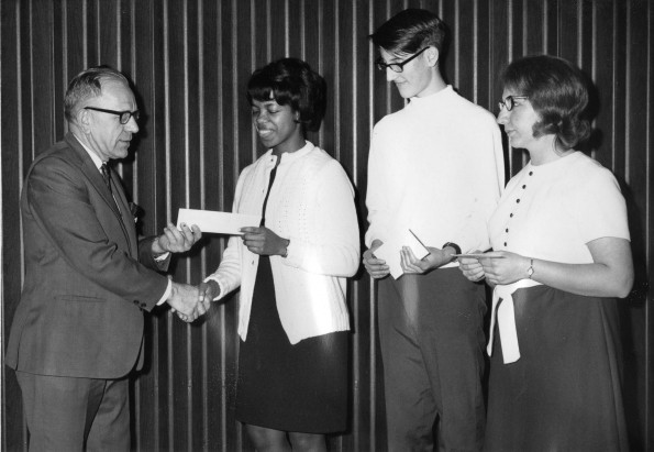 [The Worker of the Year award was presented to students of Andrews University at the 1969 Awards Day.]