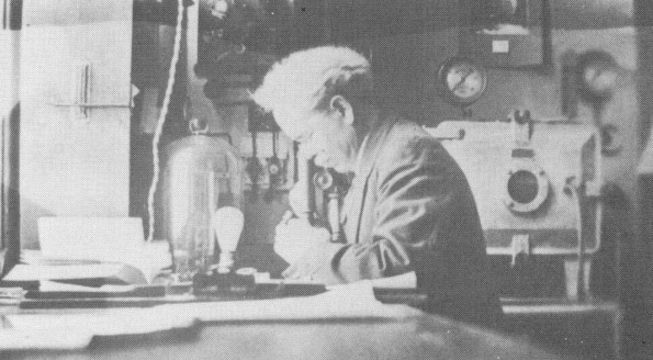 E. J. Waggoner late in life working in the Sanitarium laboratory