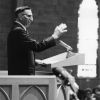 [Erwin Cossentine speaking at first service during Andrews University's 1972 alumni weekend]