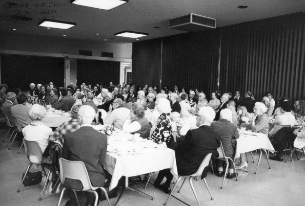 [Sunday brunch at Andrews University's 1973 alumni homecoming]