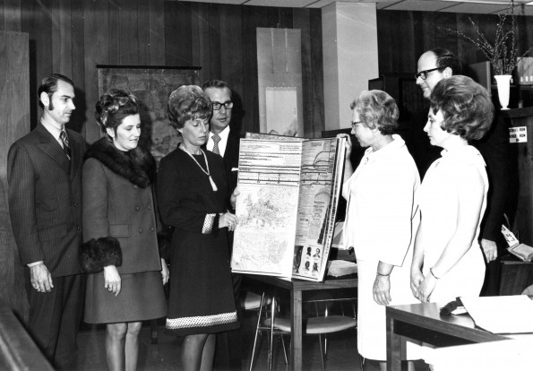 [The Shaknis family donating the Adams Synchronological Chart or Map of History to the Andrews University Heritage Room]