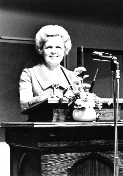 [Mrs. Walther, Andrews University Women's Club president, 1967]