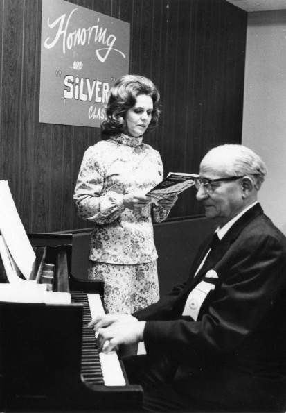 [Beverly Velting and Sam Ried at Andrews University's 1973 alumni homecoming]