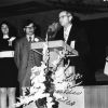 [Richard Hammill speaking during Andrews University's 1971 alumni homecoming]