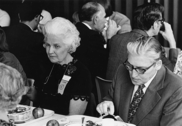 [Alumni eating during Sunday brunch at Andrews University's 1973 homecoming]