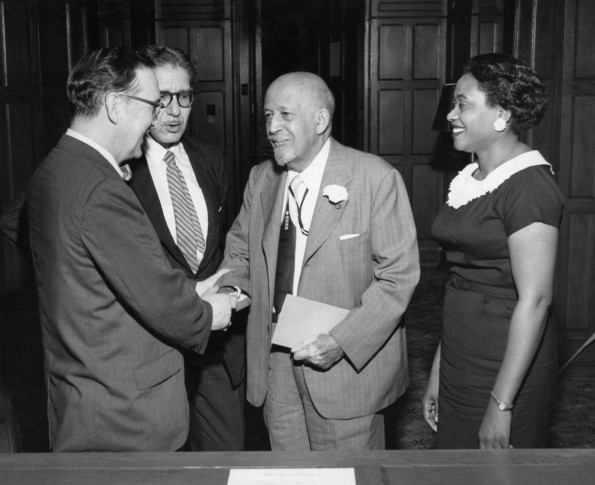 [W. E. B. DuBois receiving a citation]