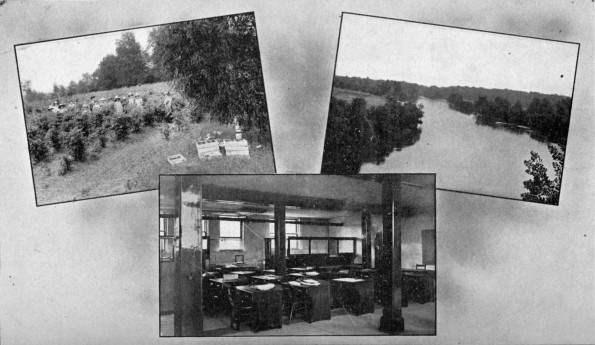 [Picking berries, a commercial room, and the St. Joseph River, all related to Emmanuel Missionary College]