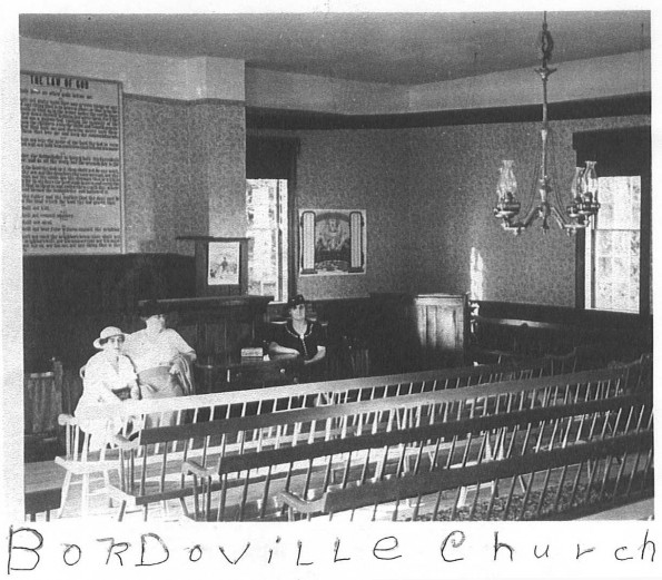 Interior of the Bordoville SDA church, Vermont