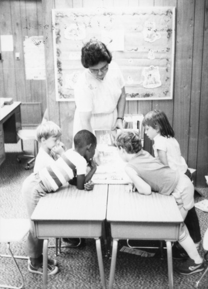 Edith Brown teaching at Monroe Adventist School