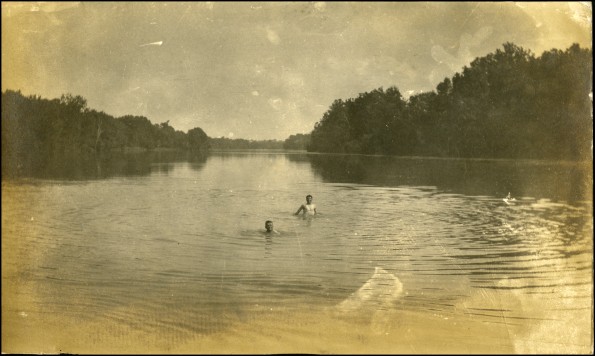 Unknown men in the Cumberland River