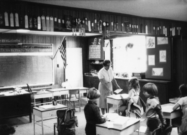 Mary Pedigo teaching at the Jonesboro Seventh-day Adventist School