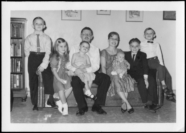 The Horsley family Christmas 1960