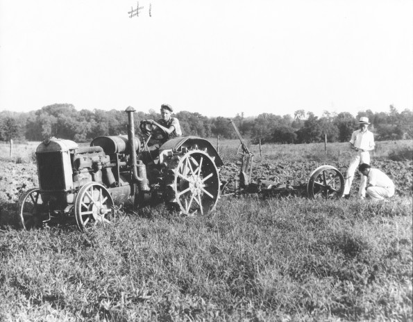 Unknown boys working on a student's agricultural project at Madison College in Madison, TN