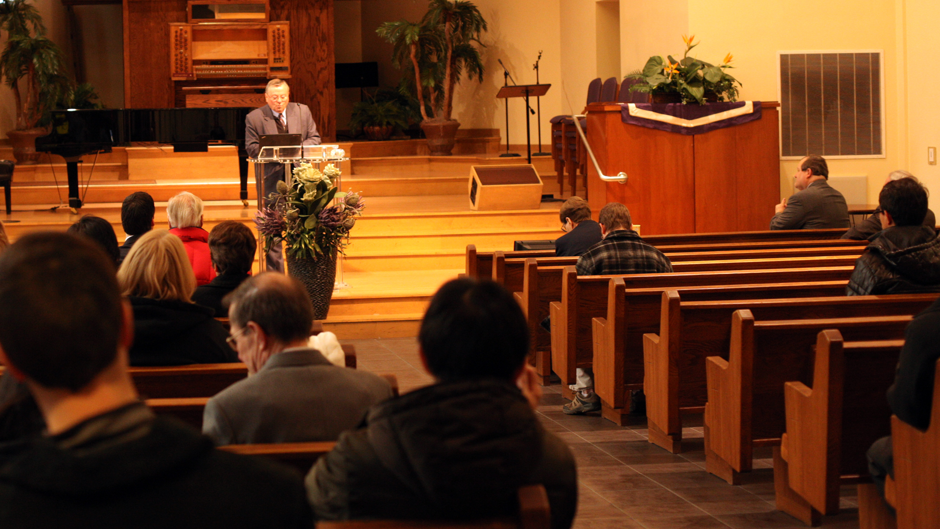 Ben Shoun giving the devotional talk at the Ellen White Issues Symposium on March 25, 2013.